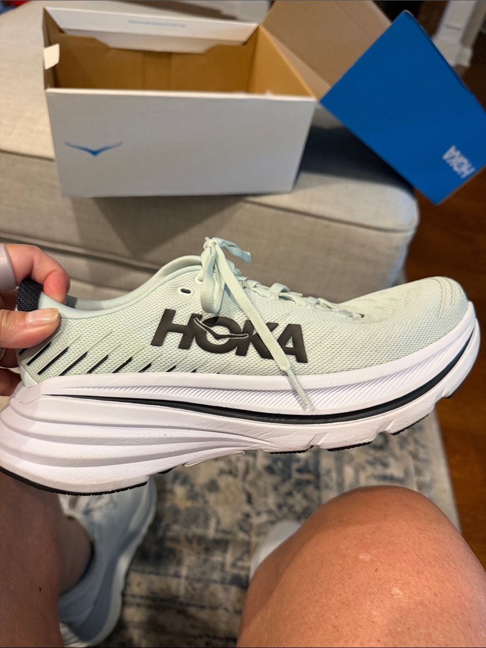 Hoka Women’s Mint Green Athletic Running Shoe